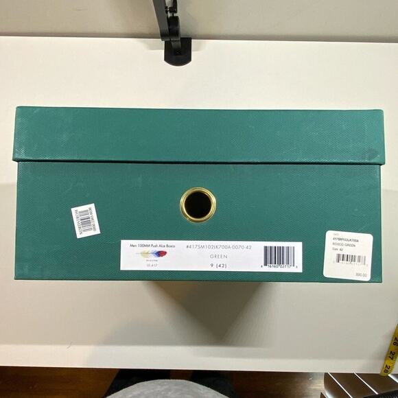 Buscemi | Shoe Box & 2 Dust Bags | Green | 14 W x 12 H x 5.25 D Inch - Picture 3 of 16